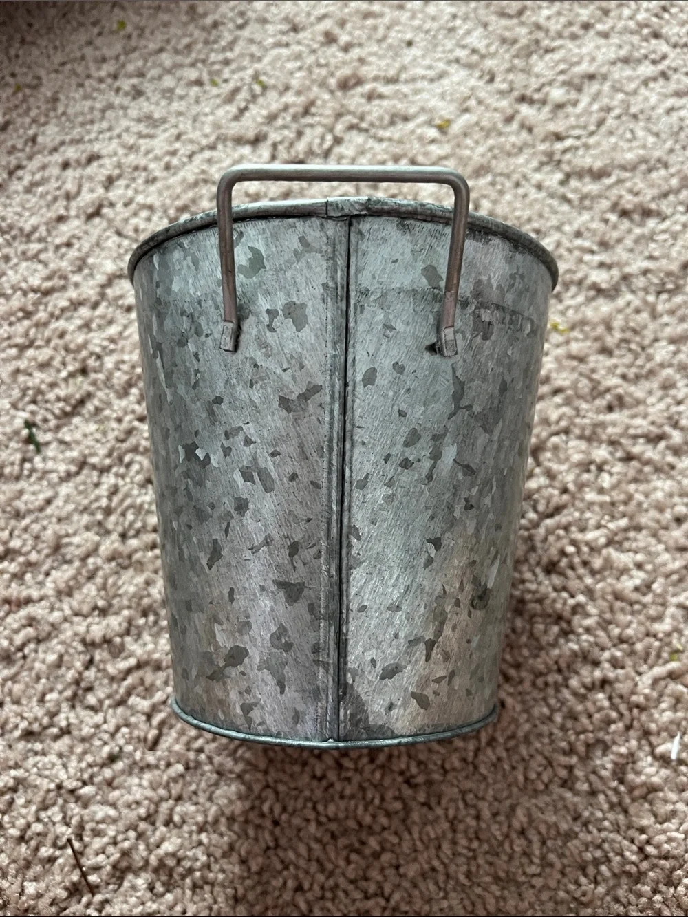 Galvanized 5” Metal Mini Bucket - Silver